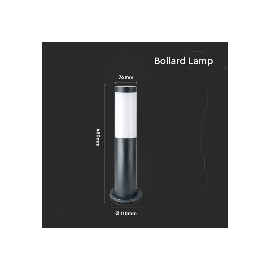 Udendørslampe 1xE27/60W/230V IP44 45 cm antracitgrå