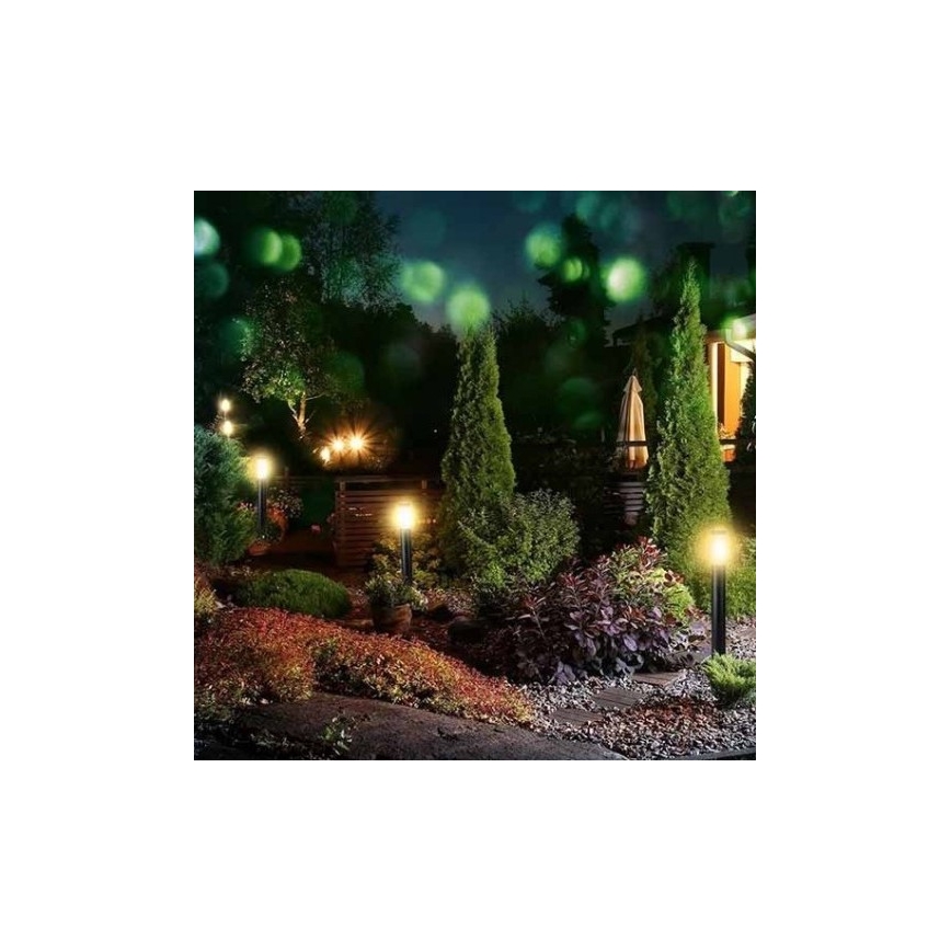 Udendørslampe 1xE27/60W/230V IP44 80 cm sort