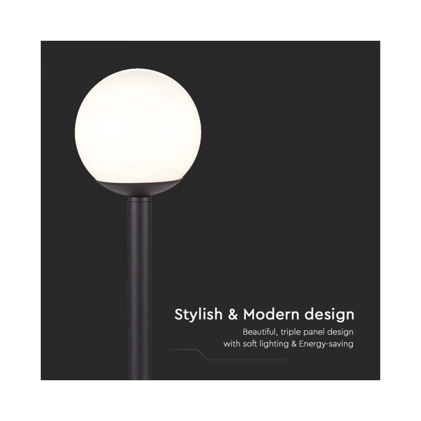 Udendørslampe 1xE27/60W/230V IP44 97 cm sort