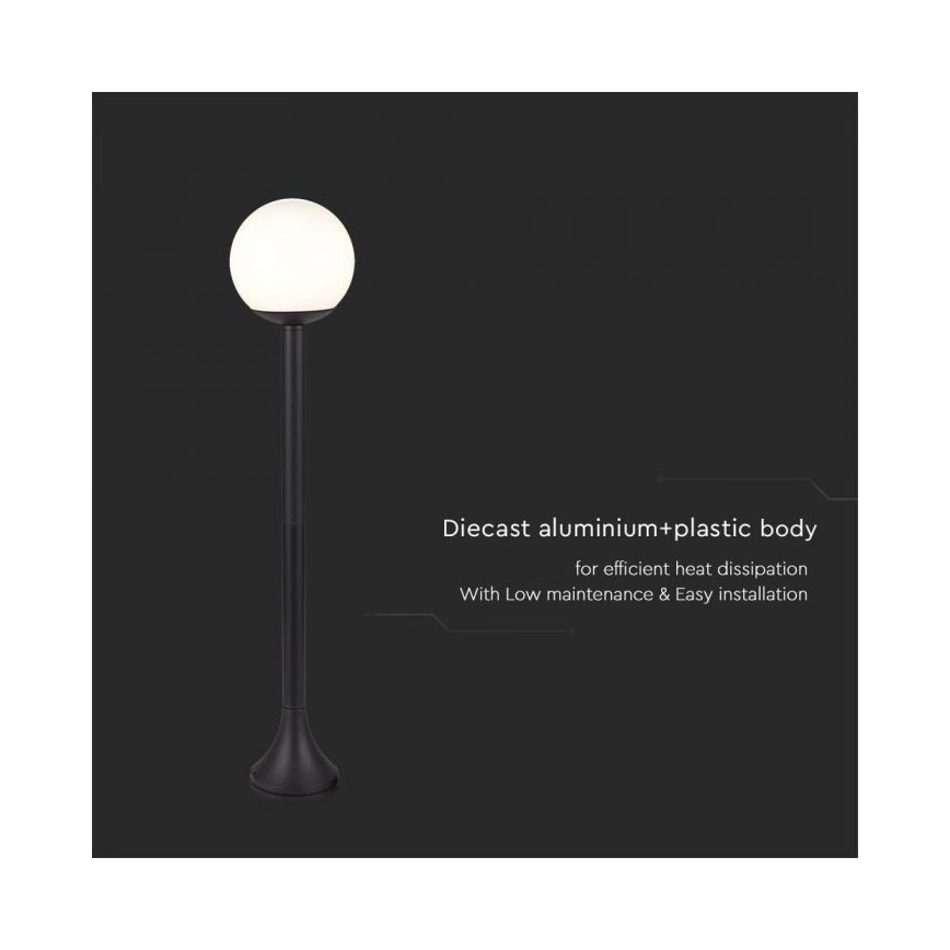 Udendørslampe 1xE27/60W/230V IP44 97 cm sort