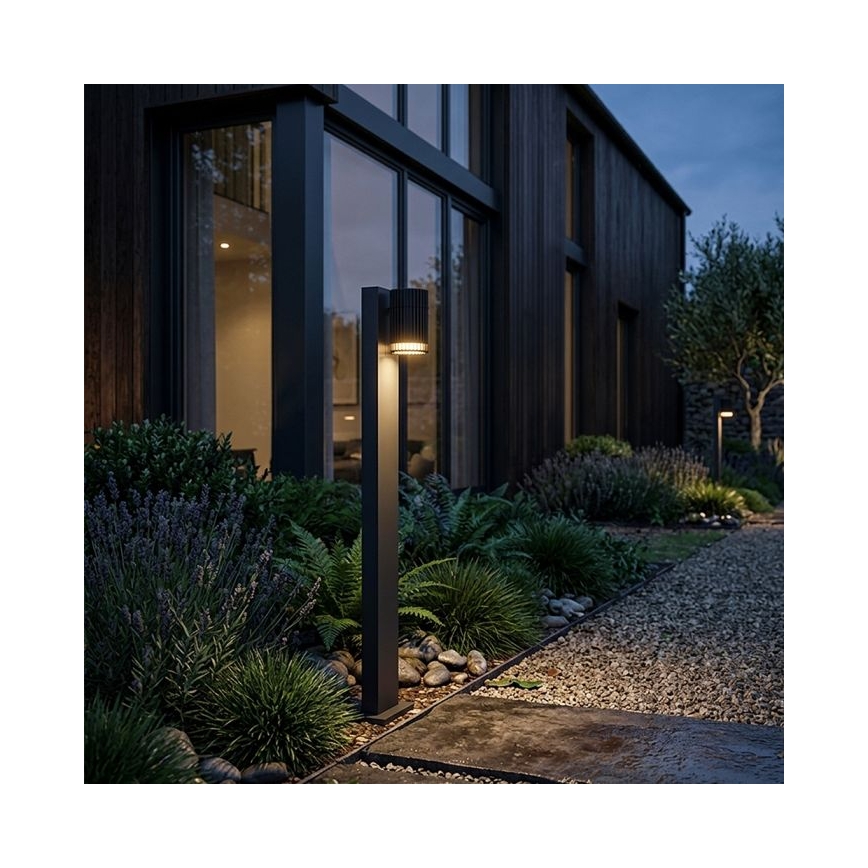 Udendørslampe 1xGU10/10W/230V IP44 50 cm sort