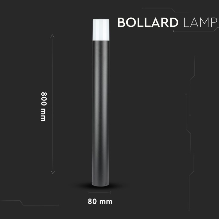 Udendørslampe 1xGU10/35W/230V IP54 80 cm sort