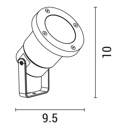 Udendørslampe 1xGU10/5W/230V IP65 grå