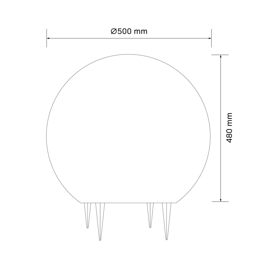 Udendørslampe ARGENTO 1xE27/15W/230V diameter 50 cm IP65 grå