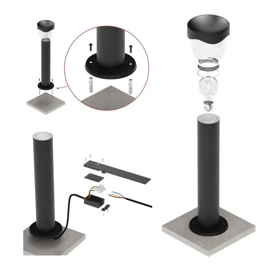 Udendørslampe ARTEO 1xE27/15W/230V IP44 80 cm