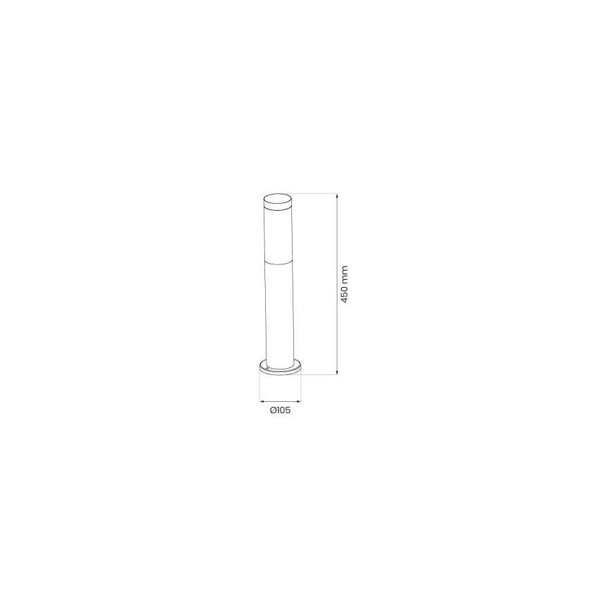 Udendørslampe BROOKLYN 1xE27/60W/230V 45 cm IP44 mat krom