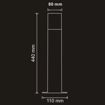 Udendørslampe DALLAS 1xE27/12W/230V IP44 44 cm antracit