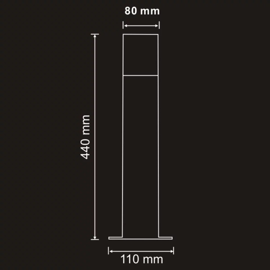 Udendørslampe DALLAS 1xE27/12W/230V IP44 44 cm antracit