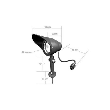 Udendørslampe EASY CONNECT 1xGU10/4W/230V IP67 sort