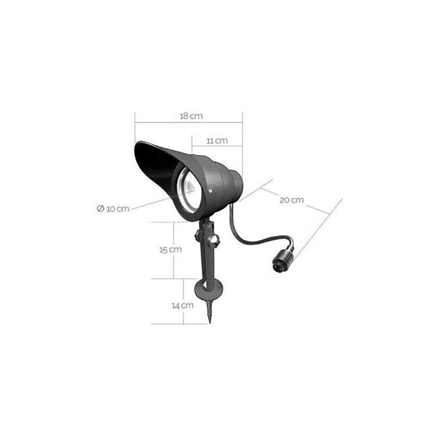Udendørslampe EASY CONNECT 1xGU10/4W/230V IP67 sort