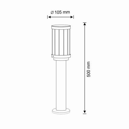 Udendørslampe FIORD 1xE27/10W/230V IP44