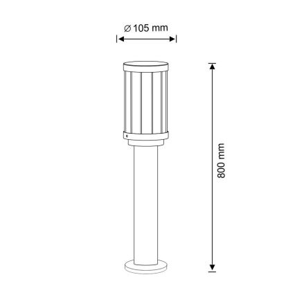 Udendørslampe FIORD 1xE27/10W/230V IP44