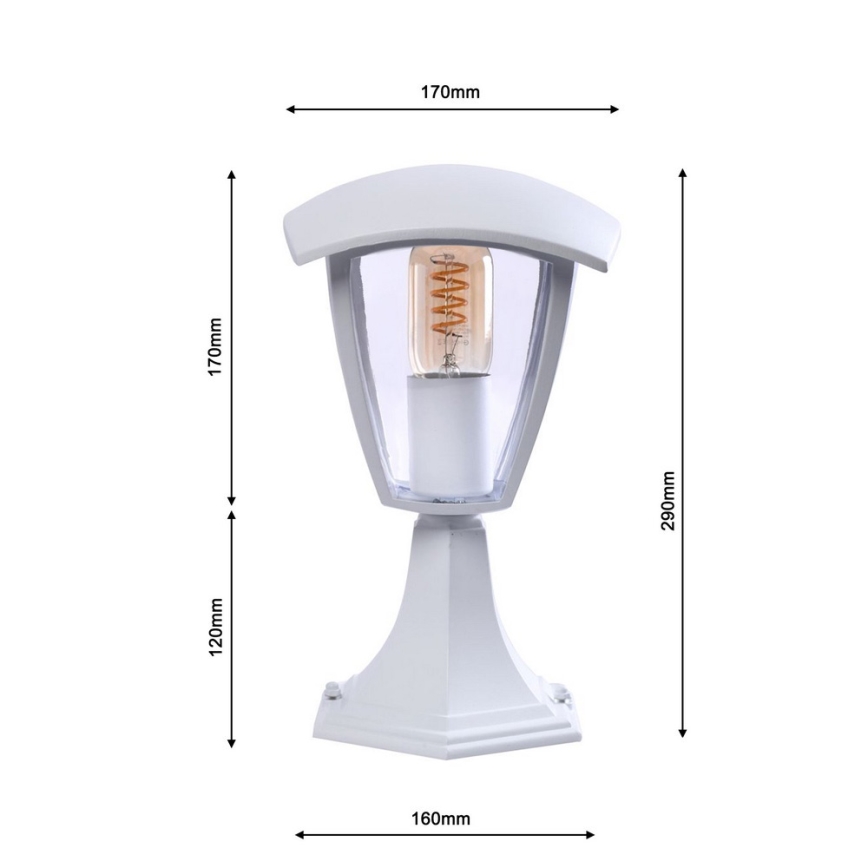 Udendørslampe FOX 1xE27/40W/230V IP44 hvid