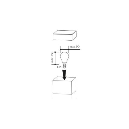 Udendørslampe GARD 1xE14/60W/230V IP44