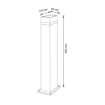 Udendørslampe GILBERT 1xGU10/10W/230V IP44 80 cm