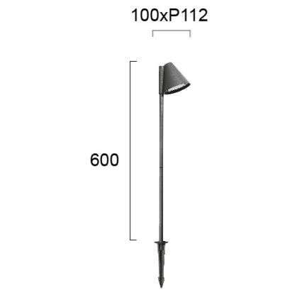 Udendørslampe GILBERT 1xGU10/20W/230V IP65 antracit