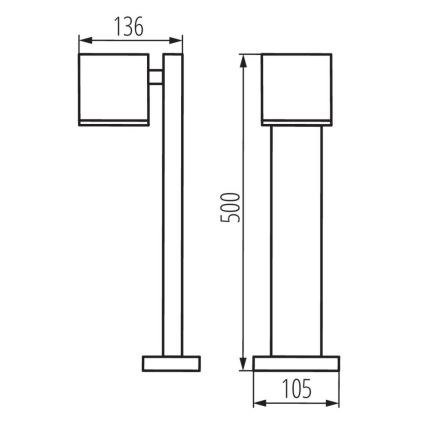 Udendørslampe GORI 1xGU10/35W/230V IP44