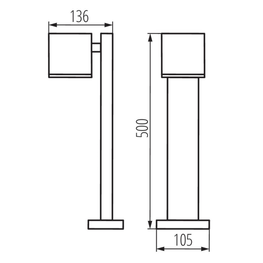 Udendørslampe GORI 1xGU10/35W/230V IP44