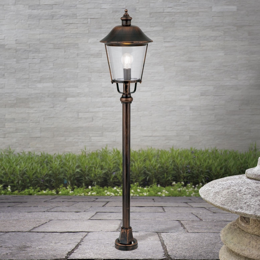Udendørslampe KENZO 1xE27/100W/230V IP44 bronze/patina