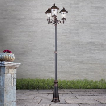 Udendørslampe KENZO 3xE27/100W/230V IP44 bronze/patina