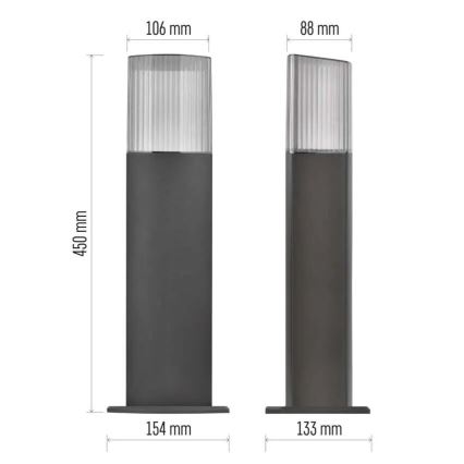 Udendørslampe LANA 1xE27/25W/230V IP54 45 cm