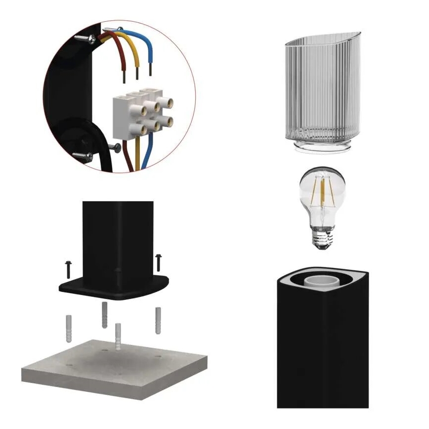 Udendørslampe LANA 1xE27/25W/230V IP54 75 cm