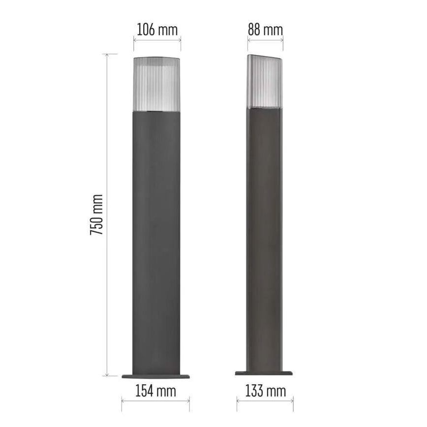 Udendørslampe LANA 1xE27/25W/230V IP54 75 cm