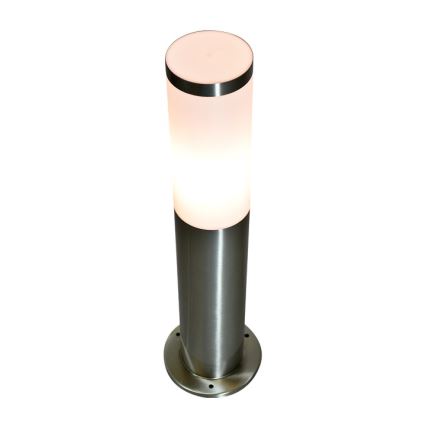 Udendørslampe LIVIA 1xE27/10W/230V 45 cm IP44 sølv