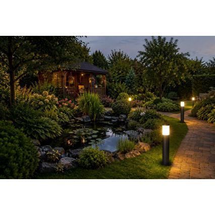 Udendørslampe LOPPA 1xE27/60W/230V 45 cm IP44 sort
