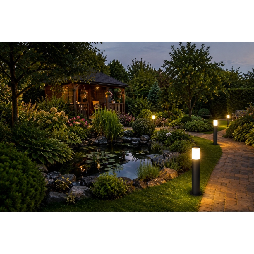 Udendørslampe LOPPA 1xE27/60W/230V 45 cm IP44 sort