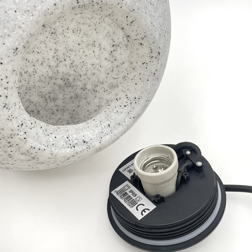 Udendørslampe LUMISTONE 1xE27/15W/230V IP65 Ø 28 cm