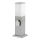 Udendørslampe med 2 stikkontakter SCHUKO 1xE27/20W/230V mat krom IP44