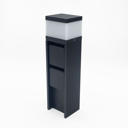 Udendørslampe med 2 stikkontakter VESPER 1xG9/5W/230V IP44 30 cm sort