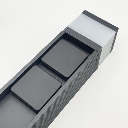Udendørslampe med 2 stikkontakter VESPER 1xG9/5W/230V IP44 30 cm sort