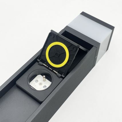 Udendørslampe med 2 stikkontakter VESPER 1xG9/5W/230V IP44 30 cm sort