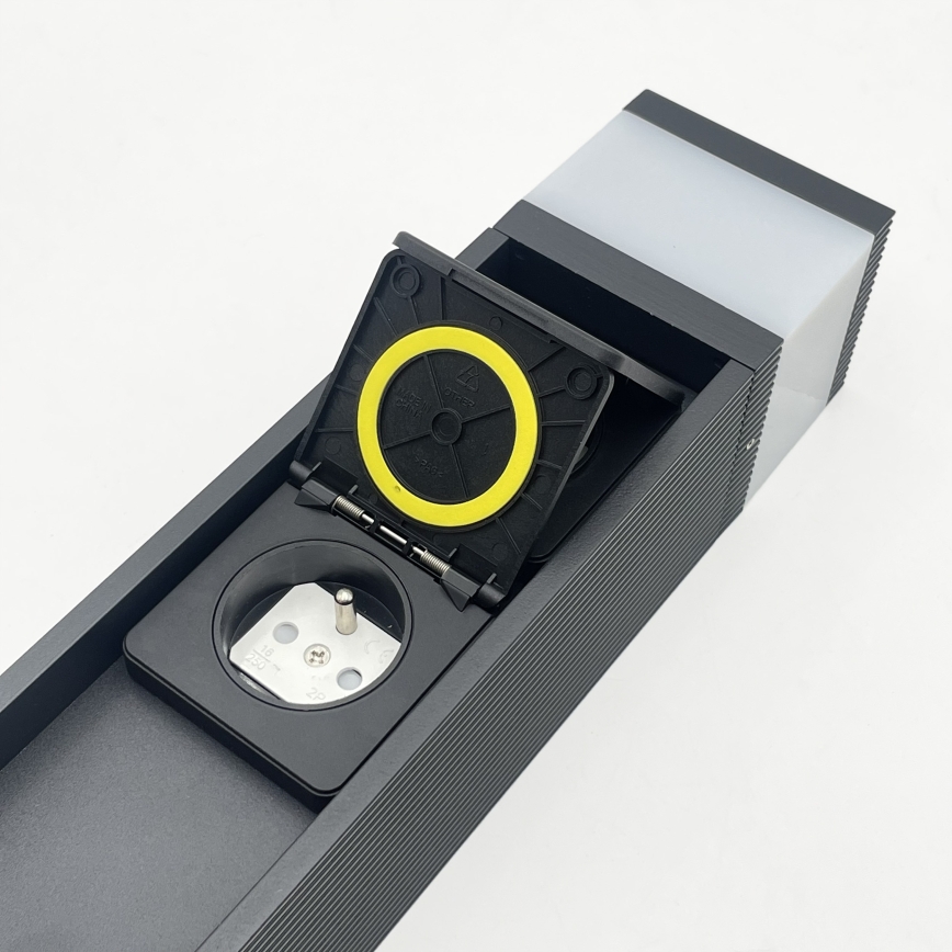 Udendørslampe med 2 stikkontakter VESPER 1xG9/5W/230V IP44 30 cm sort