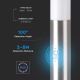 Udendørslampe med sensor 1xE27/60W/230V IP44 110 cm mat krom