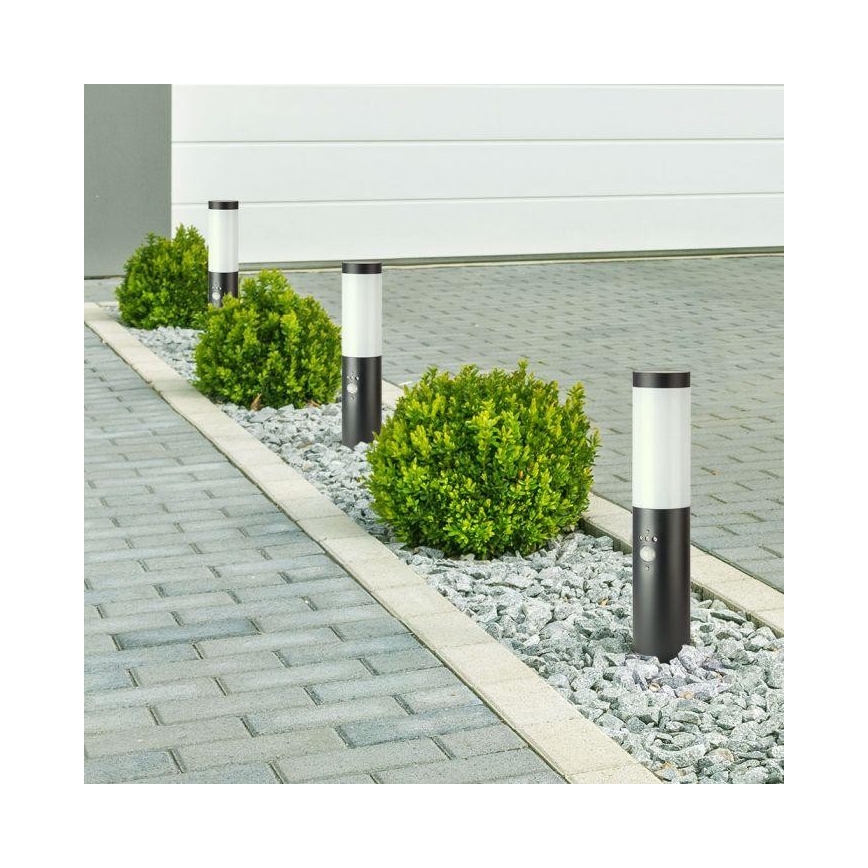 Udendørslampe med sensor 1xE27/60W/230V IP44 45 cm antracitgrå