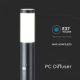 Udendørslampe med sensor 1xE27/60W/230V IP44 80 cm antracitgrå