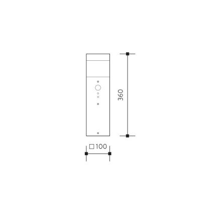 Udendørslampe med sensor GARD 1xE14/60W/230V IP44