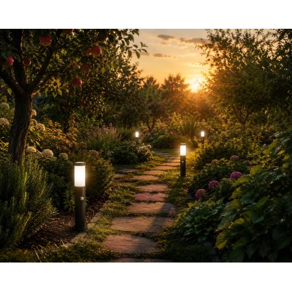 Udendørslampe med sensor LOPPA 1xE27/60W/230V 45 cm IP44 sort