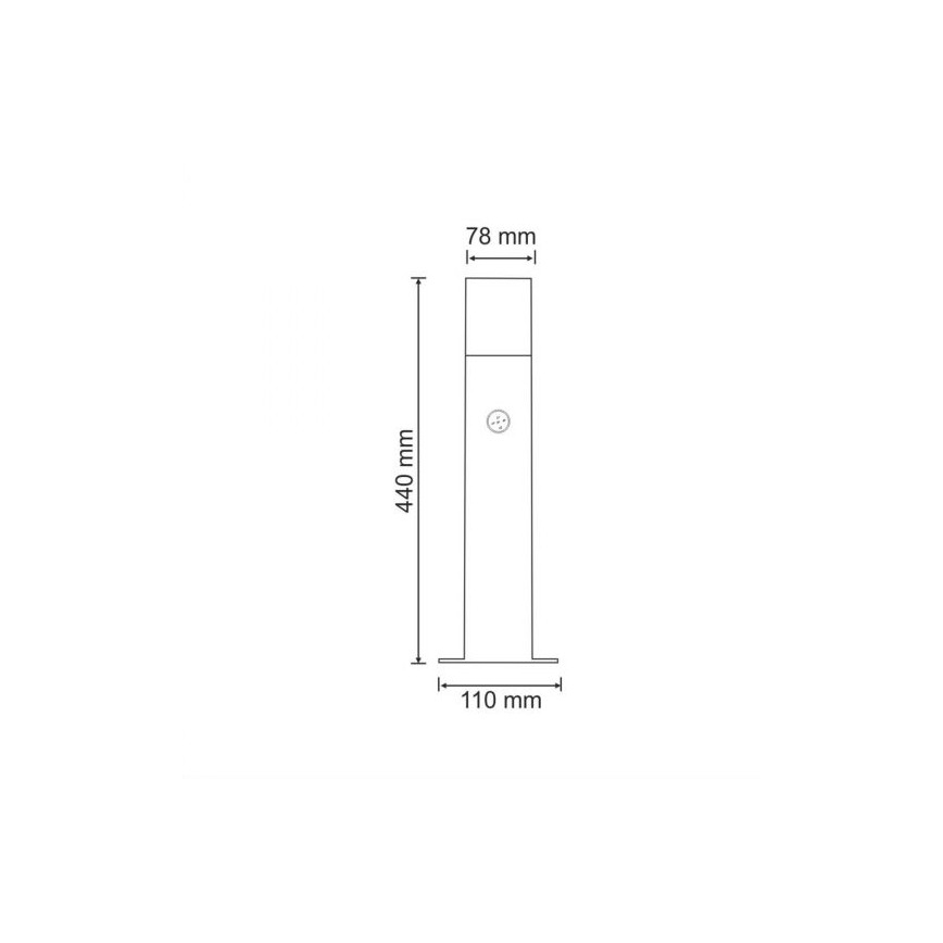 Udendørslampe med sensor NEW YORK 1xE27/12W/230V IP44 44 cm antracit