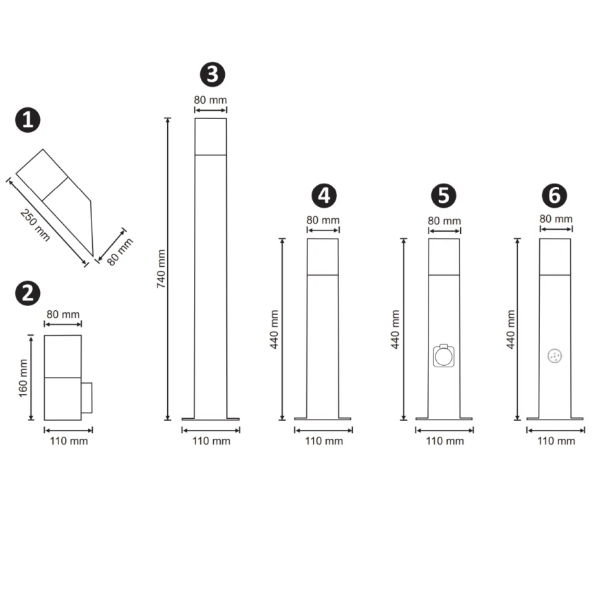 Udendørslampe med sensor NEW YORK 1xE27/12W/230V IP44 44 cm antracit