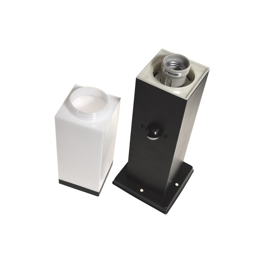 Udendørslampe med sensor SOPPA 1xE27/60W/230V IP44 45 cm sort