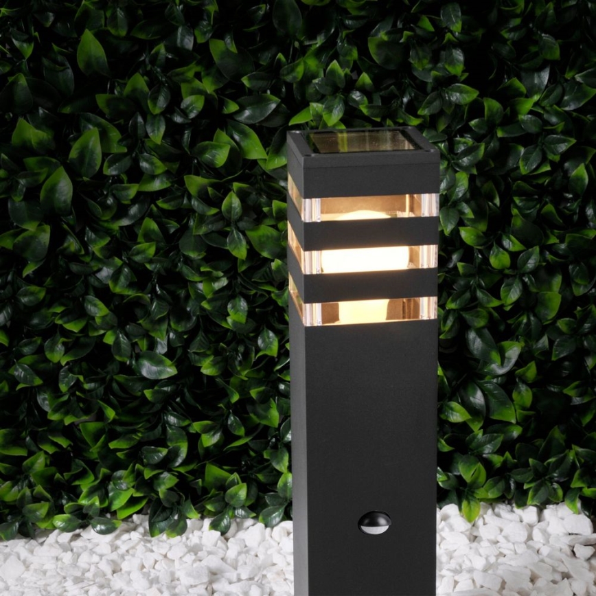 Udendørslampe med sensor TEKSAS 1xE27/12W/230V IP44 44 cm antracit
