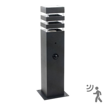 Udendørslampe med sensor TEKSAS 1xE27/12W/230V IP44 44 cm grafit