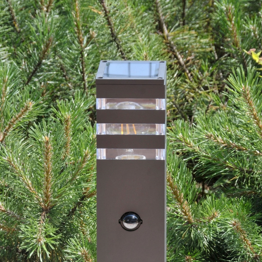 Udendørslampe med sensor TEKSAS 1xE27/12W/230V IP44 74 cm antracit