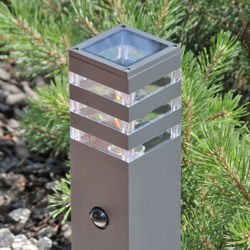 Udendørslampe med sensor TEKSAS 1xE27/12W/230V IP44 74 cm antracit