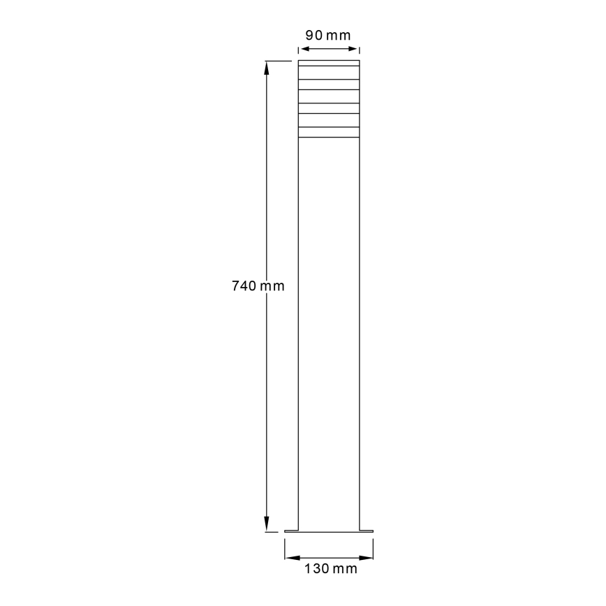 Udendørslampe med sensor TEKSAS 1xE27/12W/230V IP44 74 cm antracit