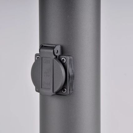 Udendørslampe med stik DALLAS 1xE27/12W/230V IP44 antracit